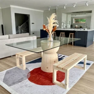 Ahşap Masif Bank Tabure Çam Natürel