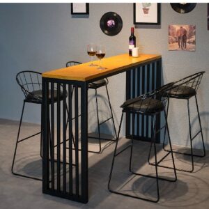 Ahşap Dekoratif Tasarım Doğal Çam Renk Çok Amaçlı Masa Çalışma Mutfak Bar Masası